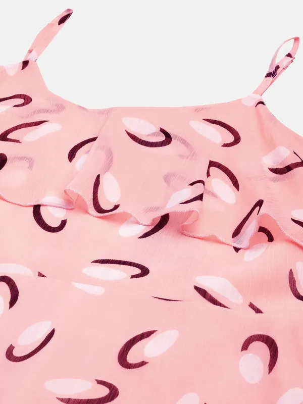Peach_Chiffon_Printed_dress