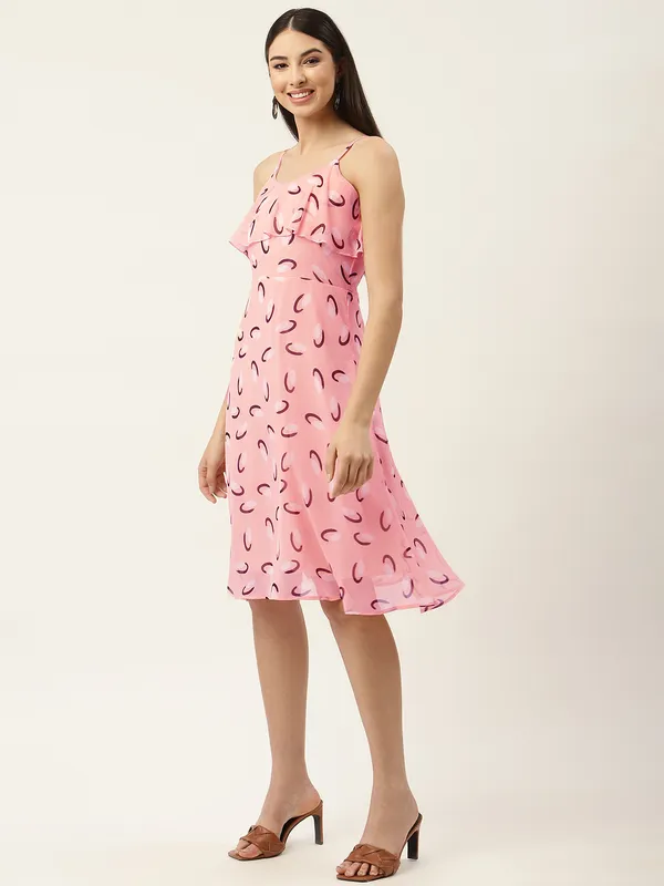 Peach_Chiffon_Printed_dress