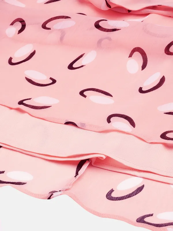 Peach_Chiffon_Printed_dress