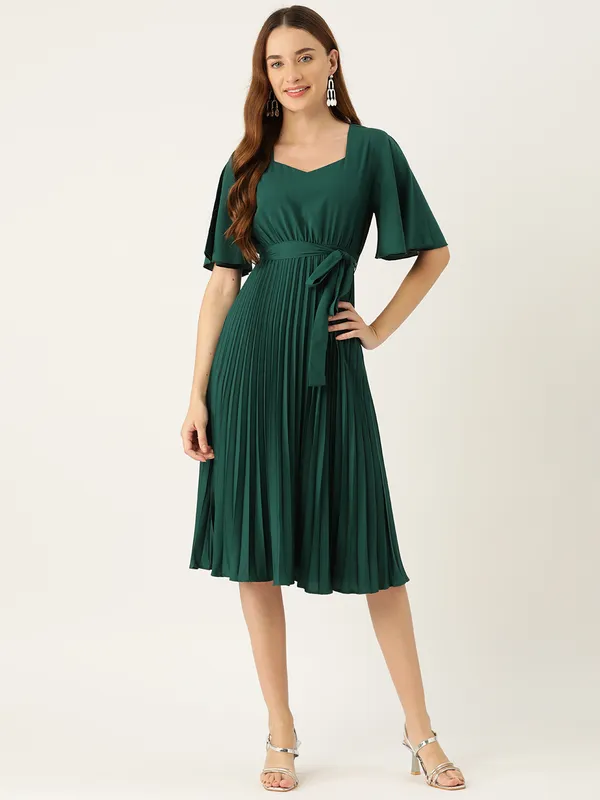 Teal_Crepe_Solid_dress
