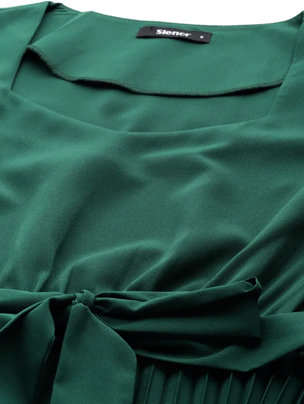 Teal_Crepe_Solid_dress