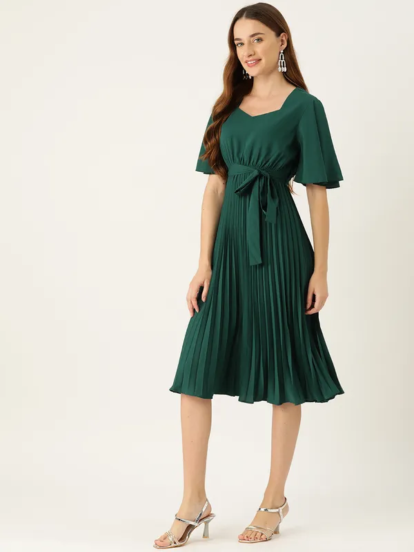 Teal_Crepe_Solid_dress