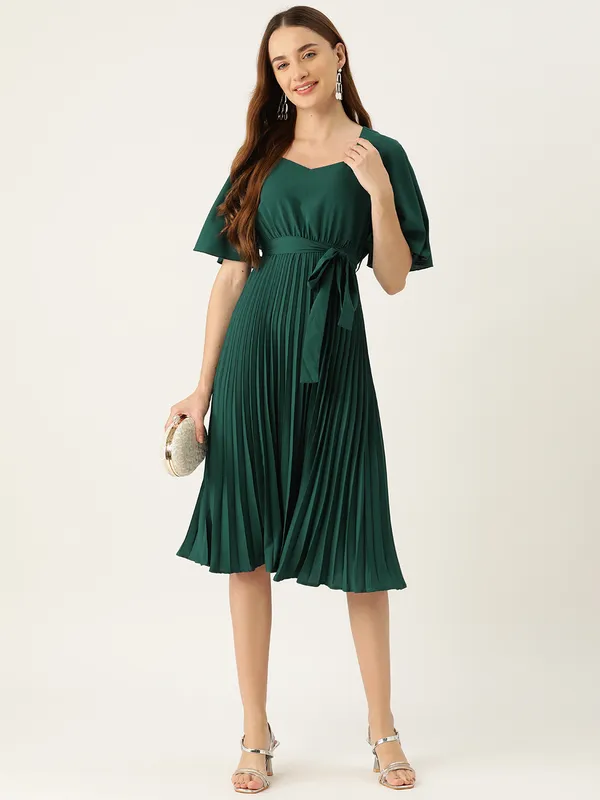 Teal_Crepe_Solid_dress
