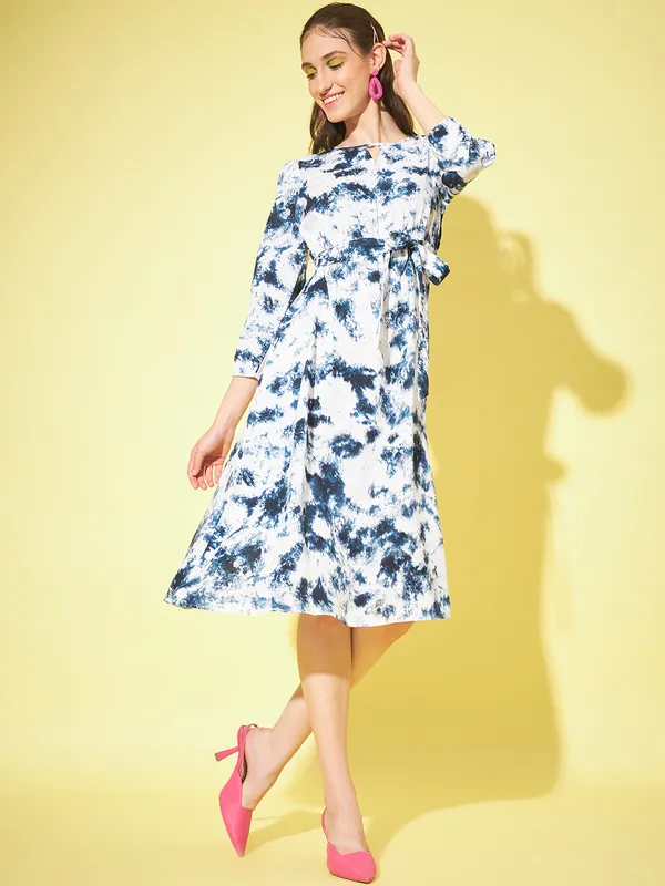 Blue_Crepe_Floral_dress