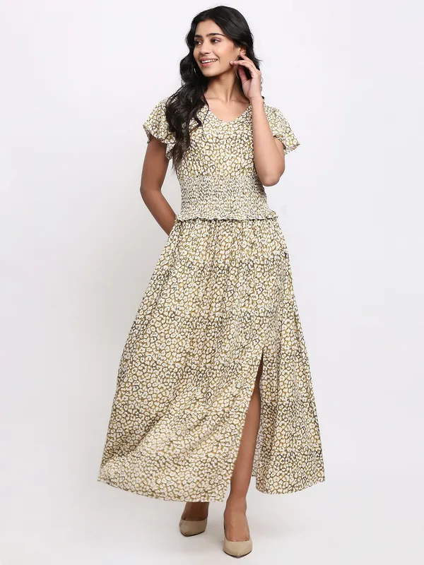 beige_Viscose_Rayon_Printed_dress