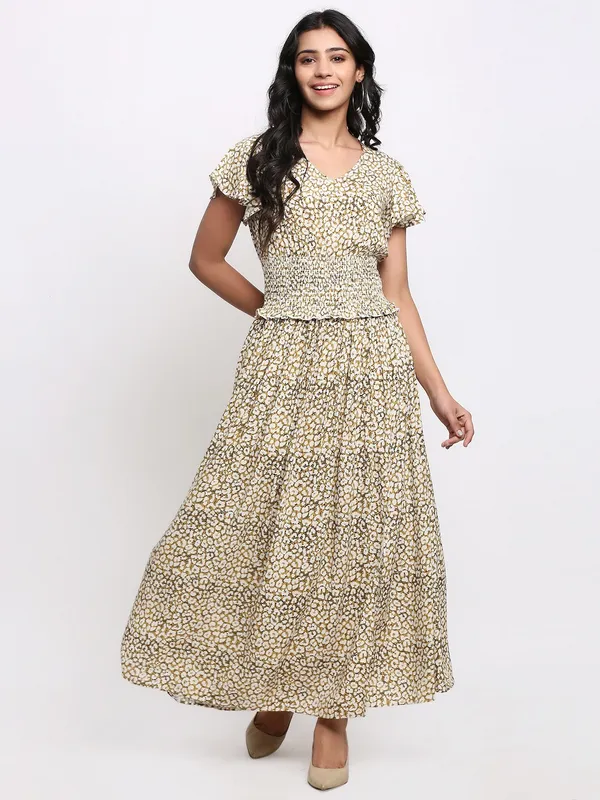 beige_Viscose_Rayon_Printed_dress