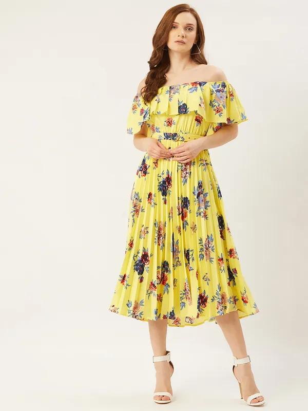 Yellow_Crepe_Floral_Print_dress