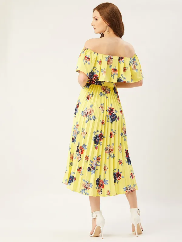 Yellow_Crepe_Floral_Print_dress