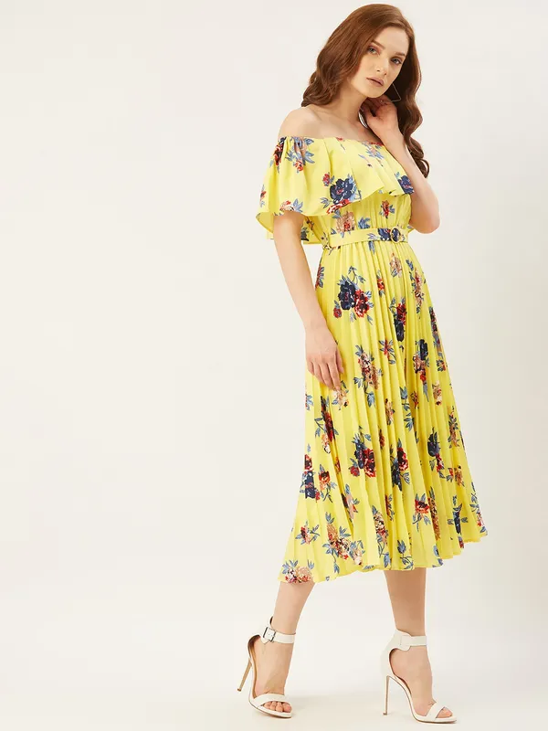 Yellow_Crepe_Floral_Print_dress
