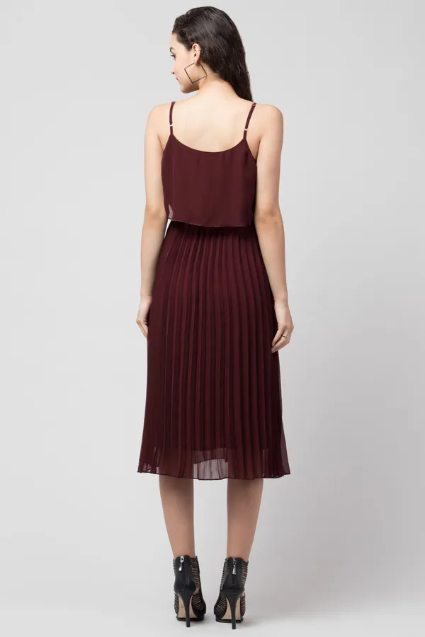 maroon_Polyester_Solid_dress