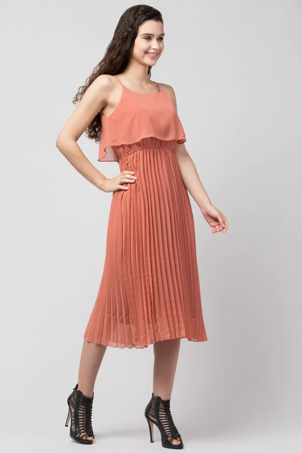 Peach_Polyester__dress