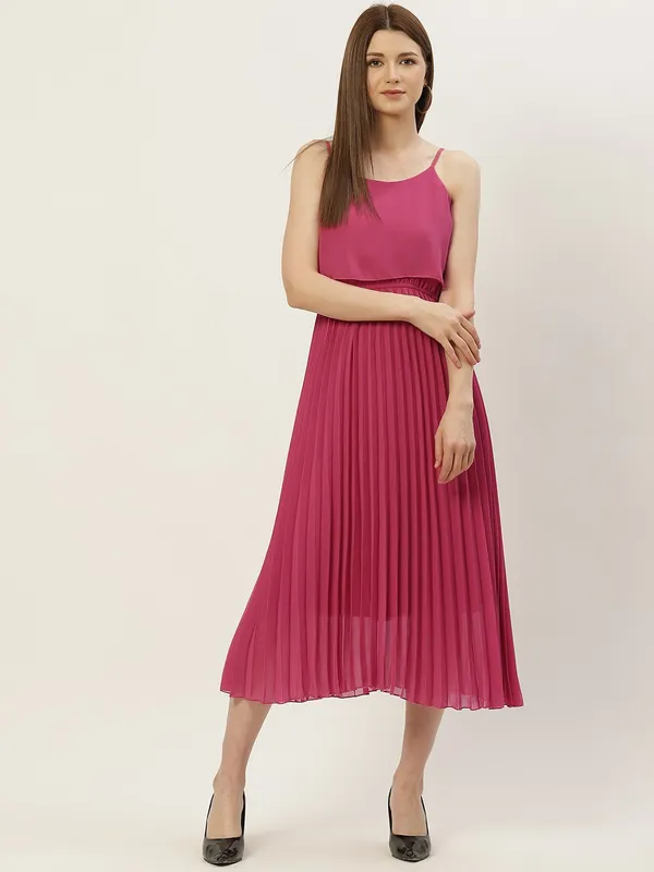 Pink_Georgette_Solid_dress