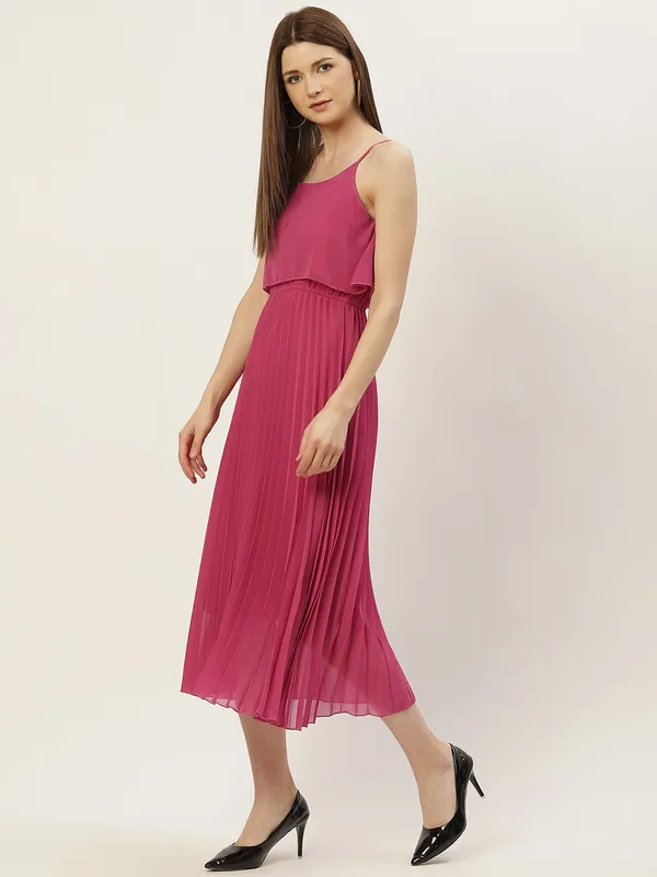 Pink_Georgette_Solid_dress