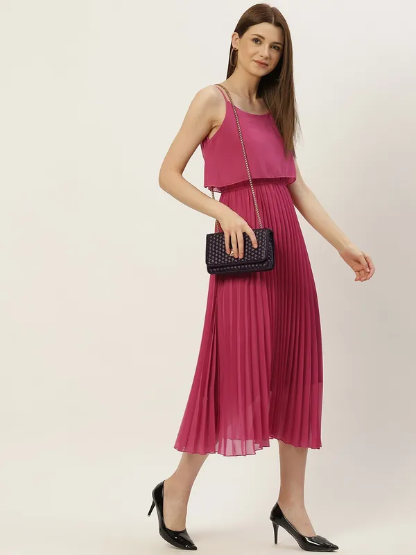 Pink_Georgette_Solid_dress