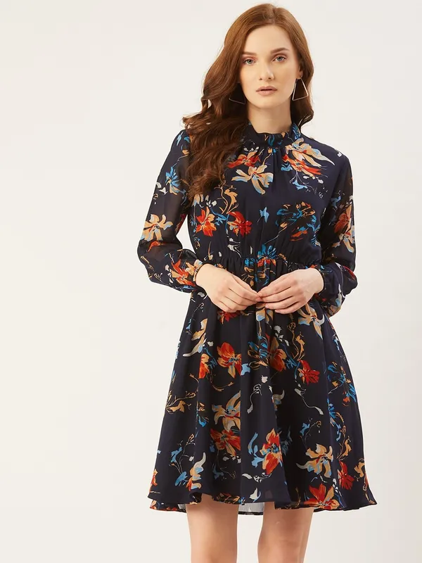 Blue_Georgette_Floral_Print_dress