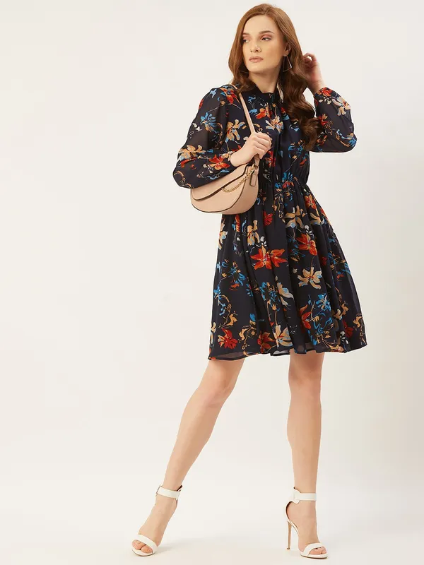 Blue_Georgette_Floral_Print_dress