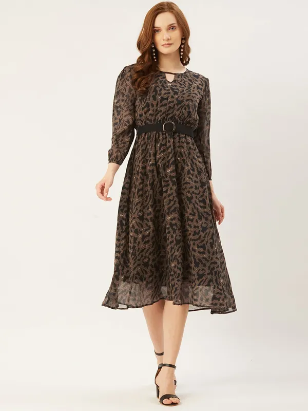 Brown_Georgette__dress