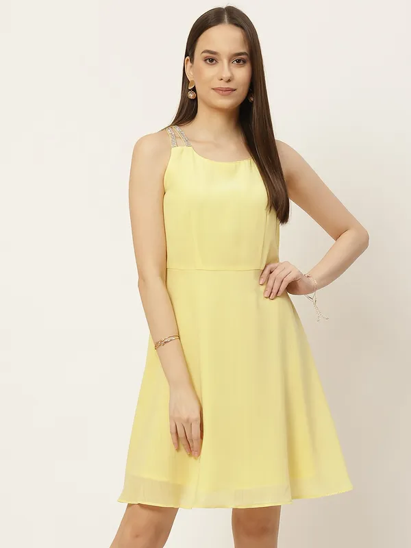 Yellow_Georgette_Solid_dress
