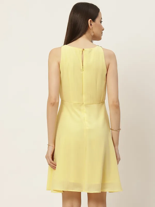 Yellow_Georgette_Solid_dress