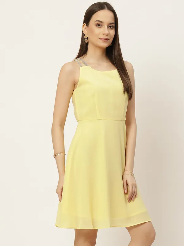 Yellow_Georgette_Solid_dress