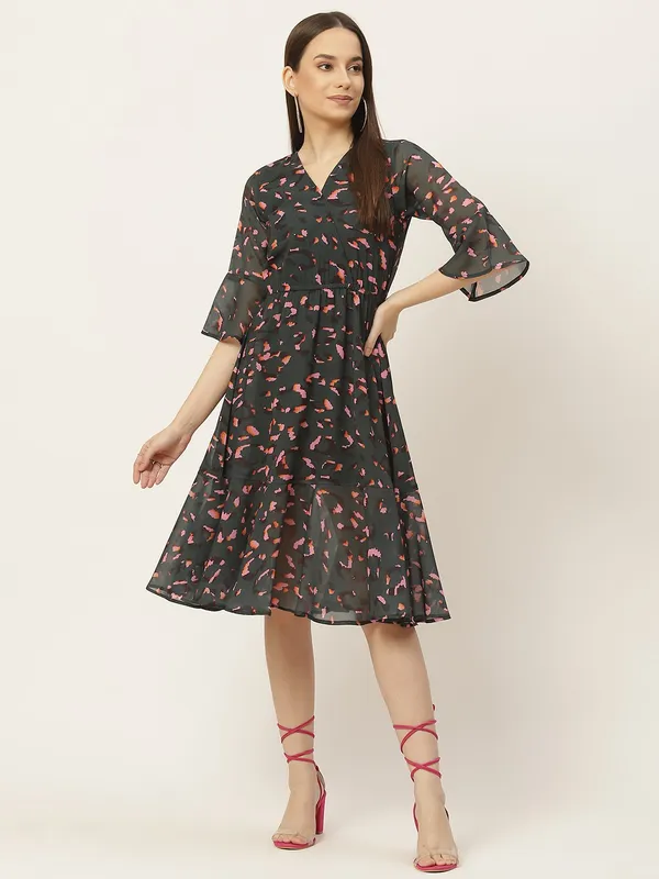 Multicolor_Georgette_Printed_dress