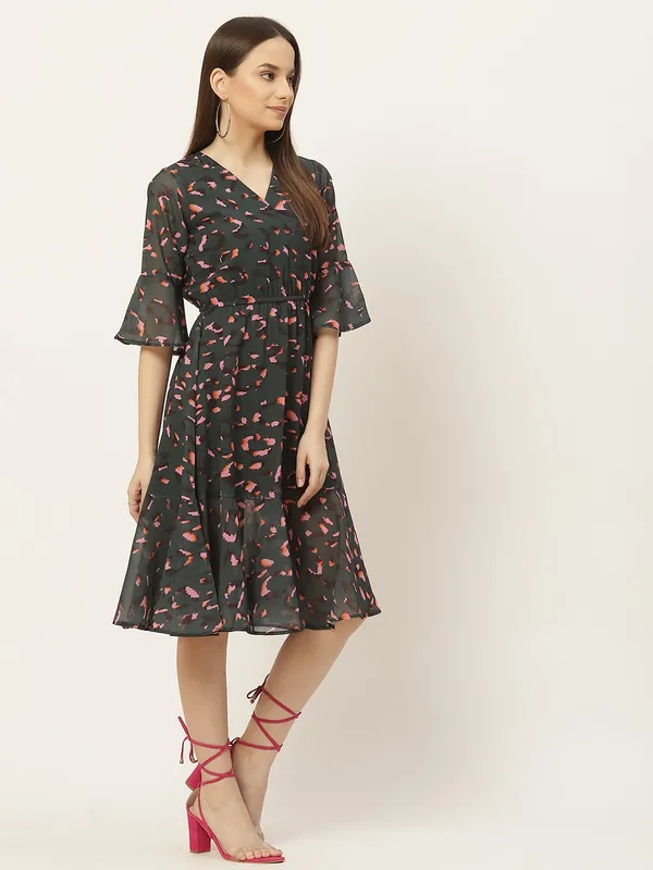 Multicolor_Georgette_Printed_dress