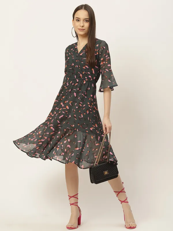 Multicolor_Georgette_Printed_dress