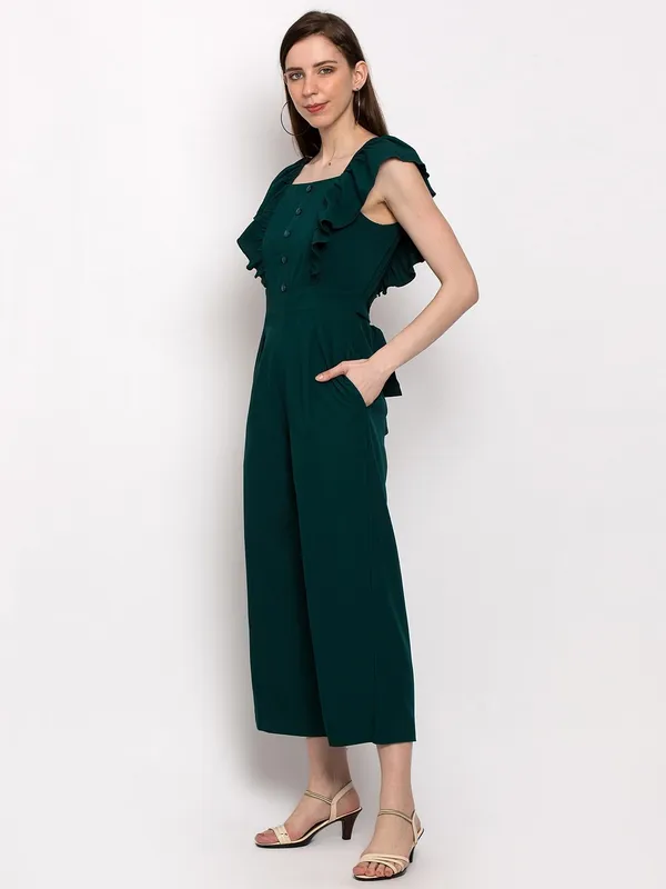 Green_Polyester_Solid_jumpsuit