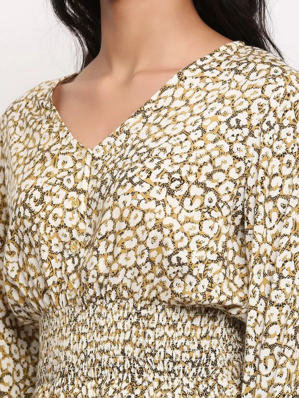 Yellow_Polyester_Printed_top