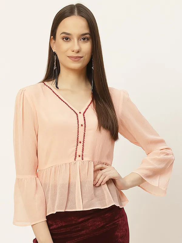 Pink_Georgette_Embellished_top