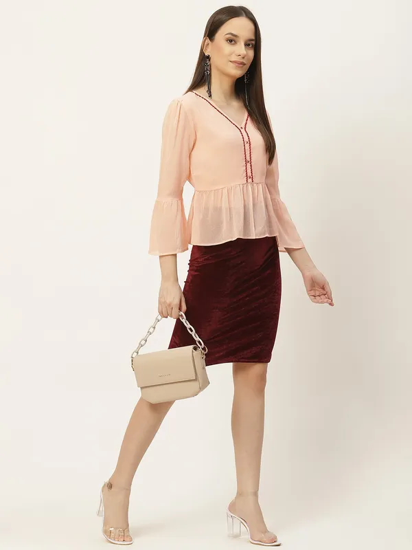 Pink_Georgette_Embellished_top
