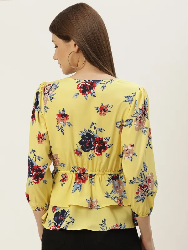 Yellow_Polyester_Floral_Print_top