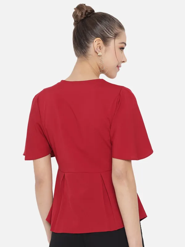 Maroon_Crepe_Solid_top