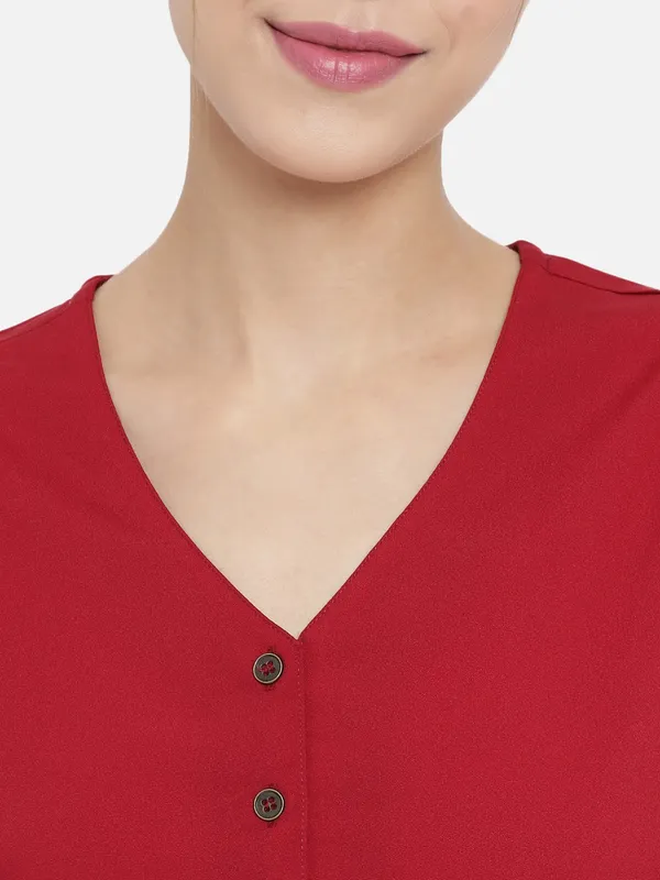 Maroon_Crepe_Solid_top