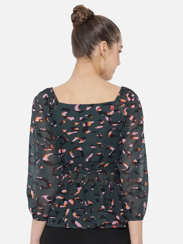 Green_Georgette_Printed_top