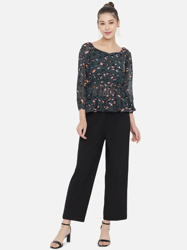 Green_Georgette_Printed_top