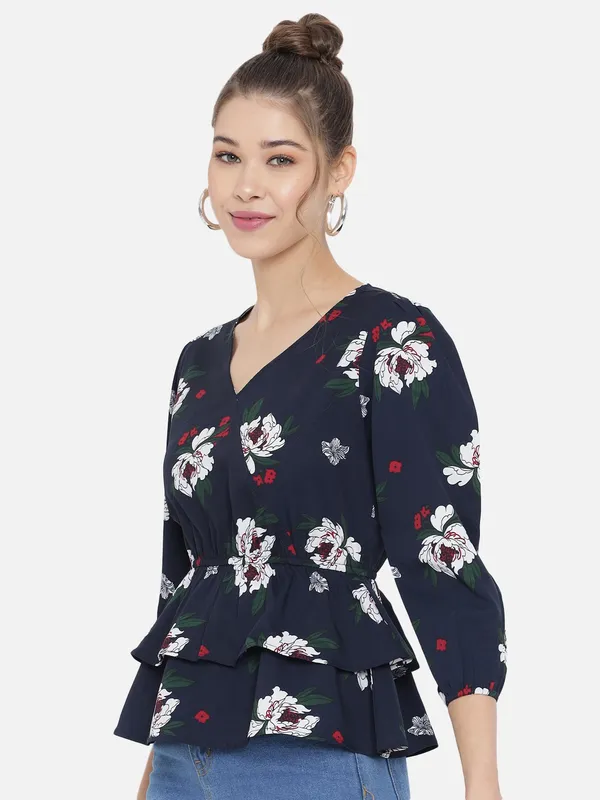 Navy_Blue_Polyester_Printed_top
