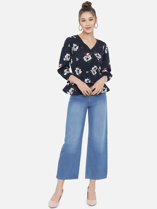 Navy_Blue_Polyester_Printed_top