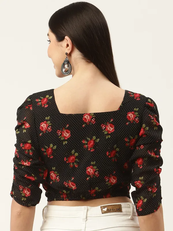 Black_Georgette_Floral_Print_top