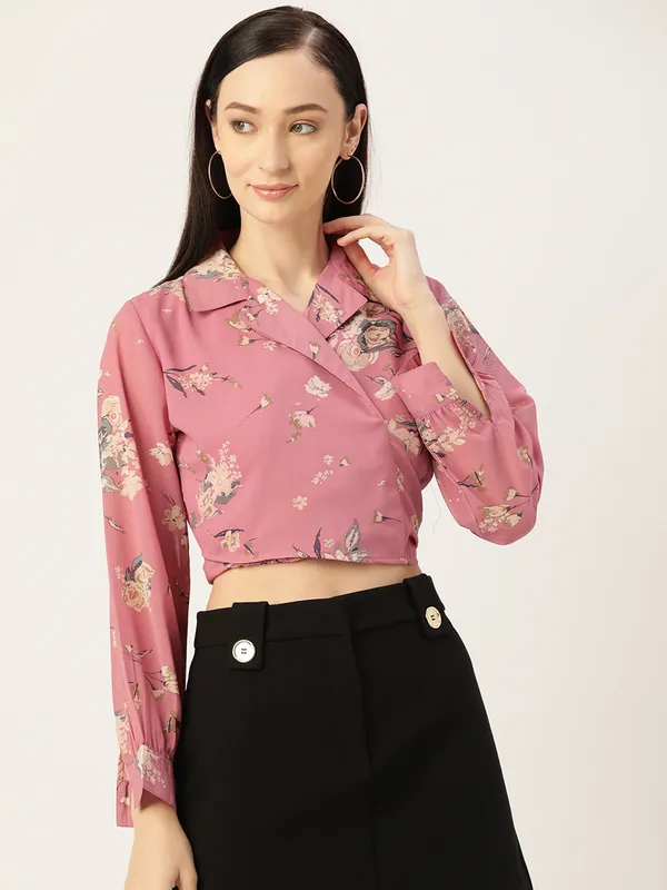 Pink_Georgette_Printed_top