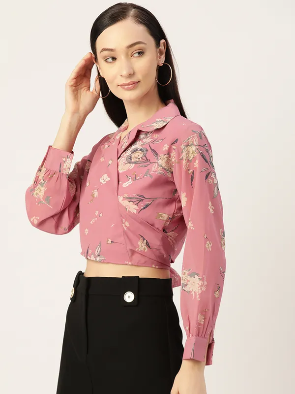 Pink_Georgette_Printed_top