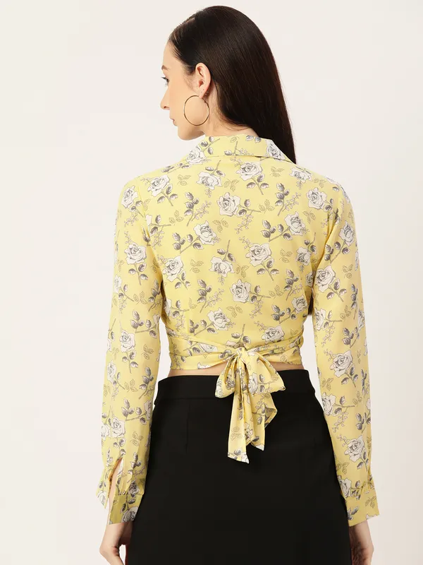 Yellow_Georgette_Printed_top
