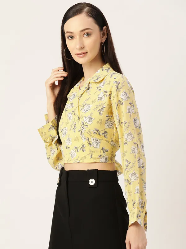 Yellow_Georgette_Printed_top