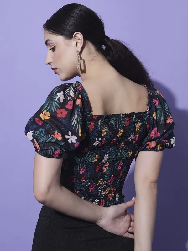 Multicolor_Georgette_Printed_top