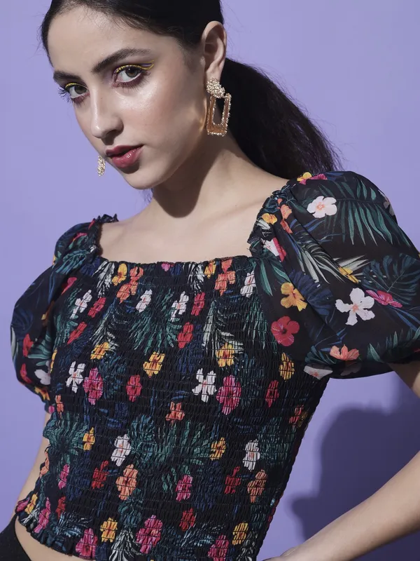Multicolor_Georgette_Printed_top