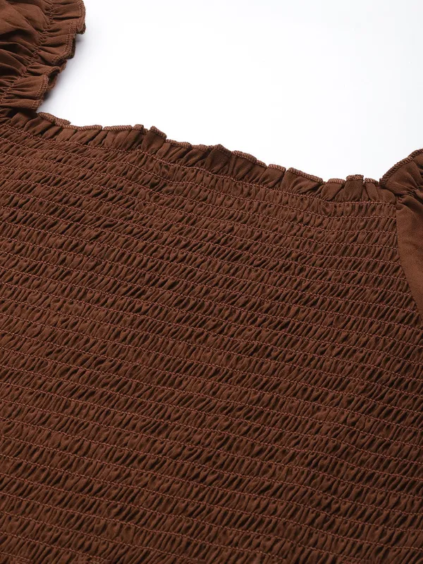 Maroon_Georgette_Solid_top
