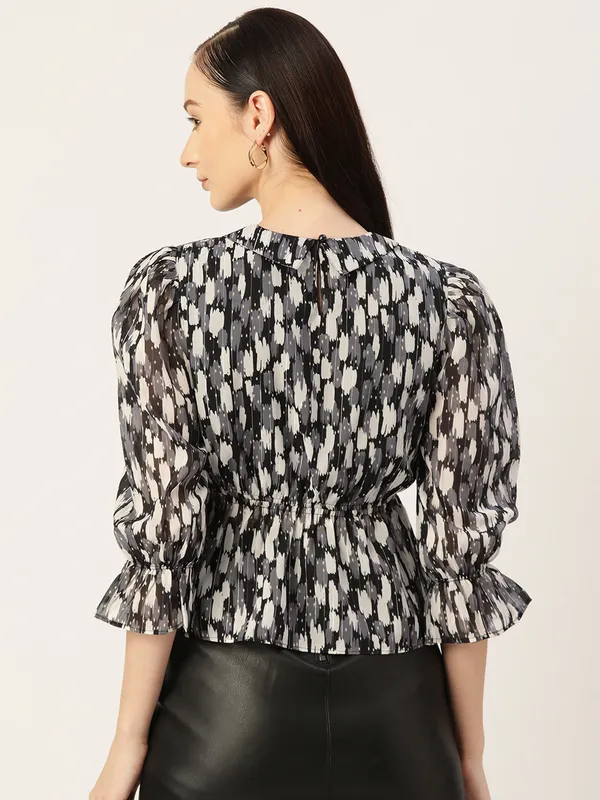 Multicolor_Georgette_Printed_top