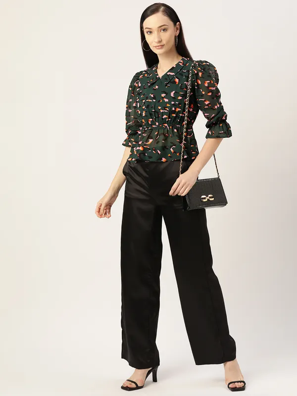 Green_Georgette_Printed_top