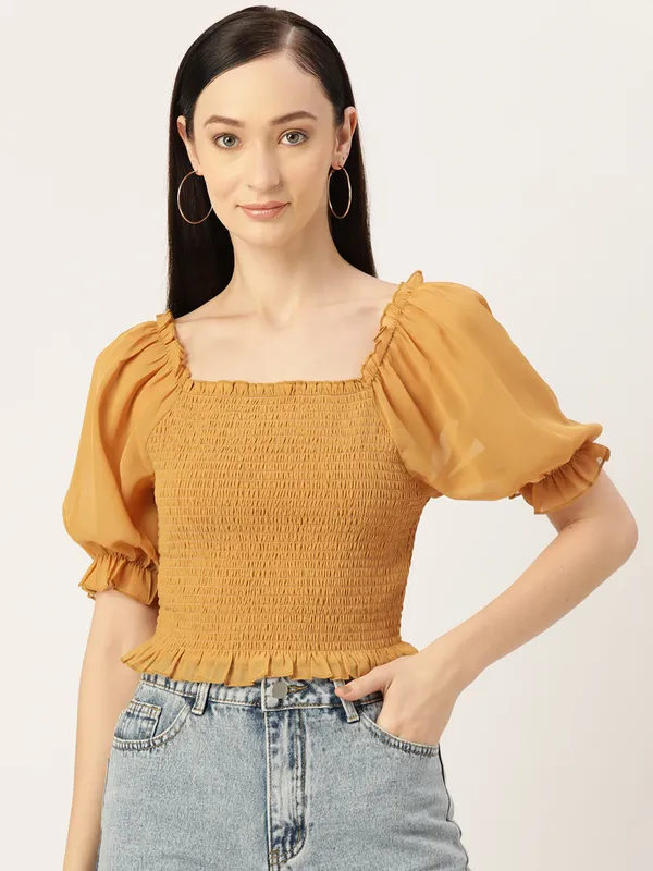 Yellow_Georgette_Solid_top