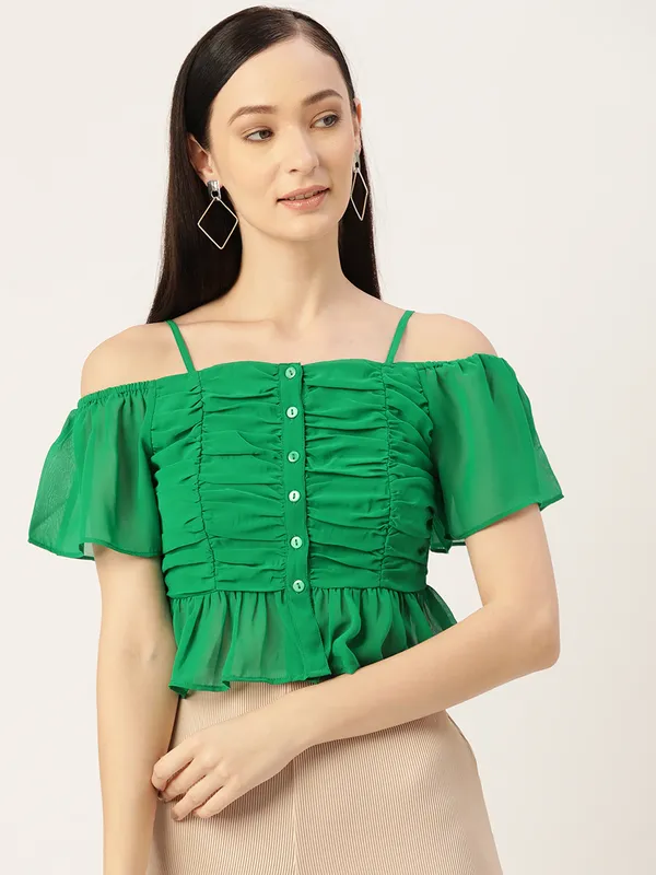 Green_Georgette_Solid_top